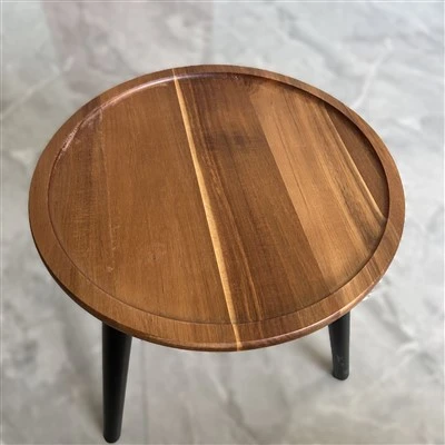 میز گرد چوبی