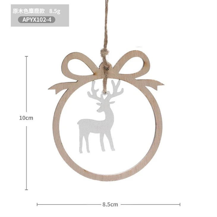 Wooden Decorative Christmas Tree Pendants